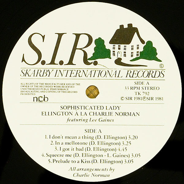 Duke Ellington Á Lá Charlie Norman Featuring Lee Gaines : Sophisticated Lady (LP, Album)