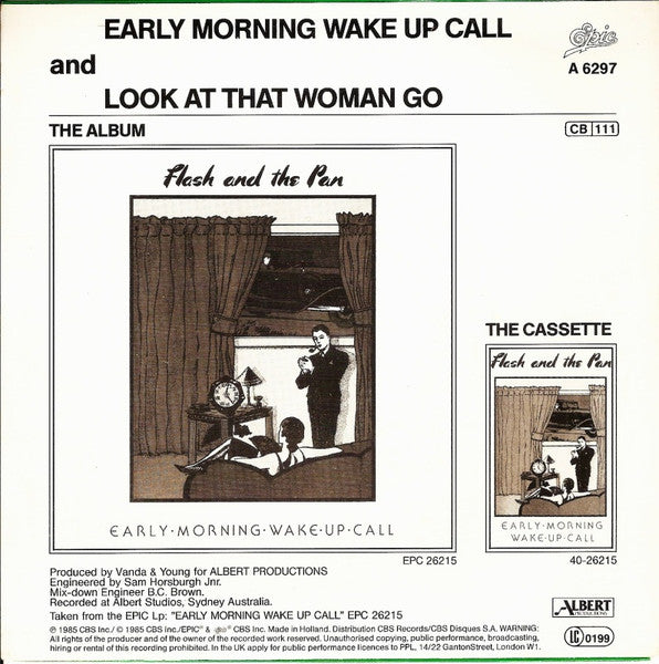 Flash And The Pan* : Early Morning Wake Up Call (7", Single)