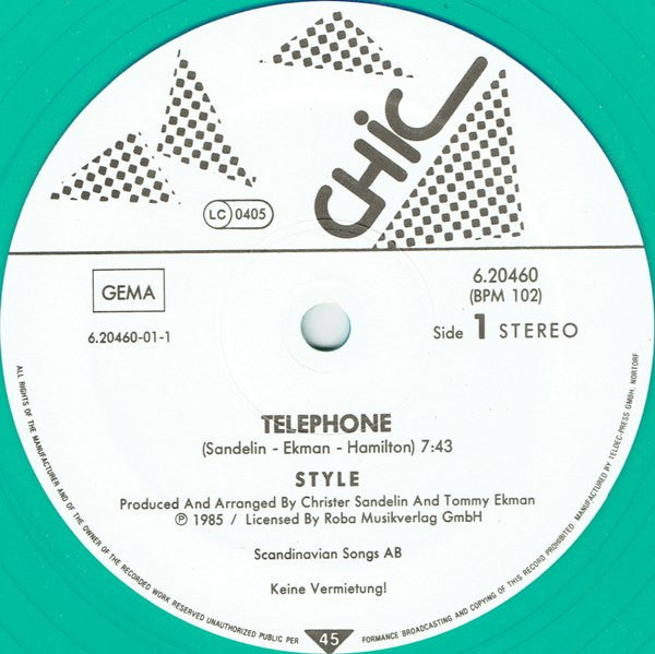 Style (4) : Telephone / Chain Reaction (12", Maxi, Gre)