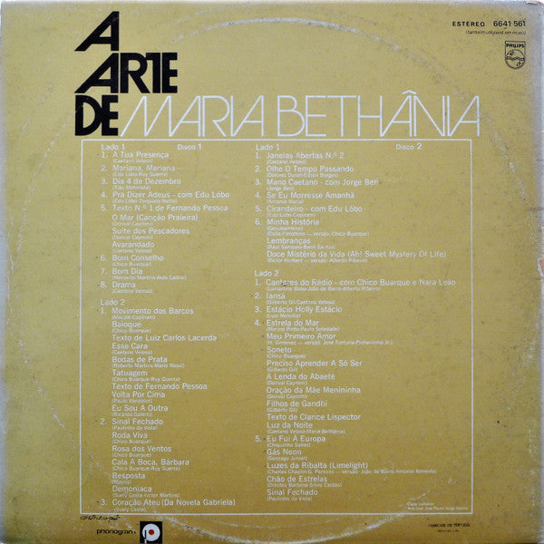 Maria Bethânia : A Arte De Maria Bethânia (2xLP, Comp, Gat)