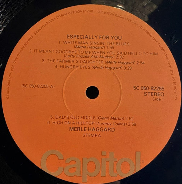 Merle Haggard : Especially For You (LP, Comp)