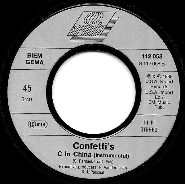 Confetti's : C In China (7", Single)