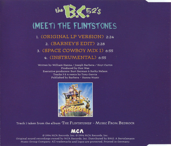 The B-52's : (Meet) The Flintstones (CD, Single)