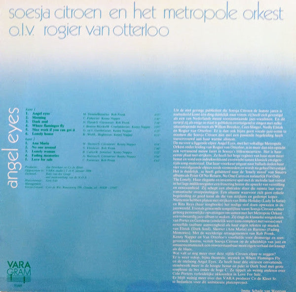 Soesja Citroen En Het Metropole Orkest* o.l.v. Rogier van Otterloo : Angel Eyes (LP, Album)