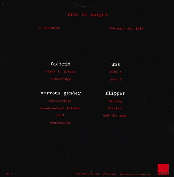 Various : Live At Target (LP, Comp, RP)