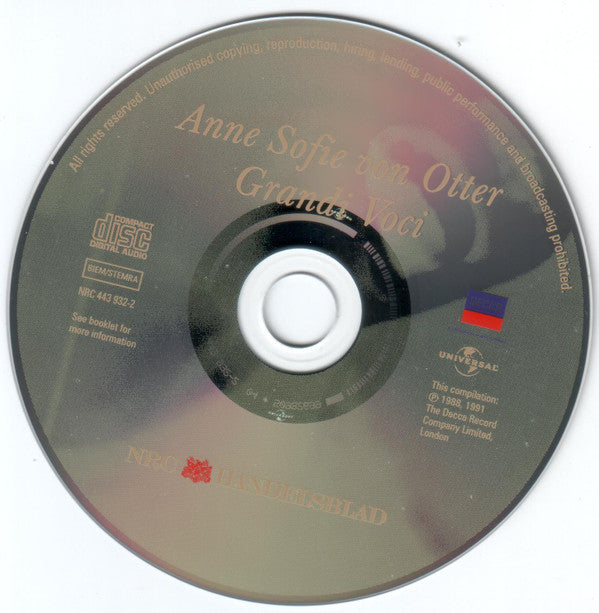 Anne Sofie Von Otter / Johann Sebastian Bach / Wolfgang Amadeus Mozart : Aria's Van Bach En Mozart (CD, Comp, RE)