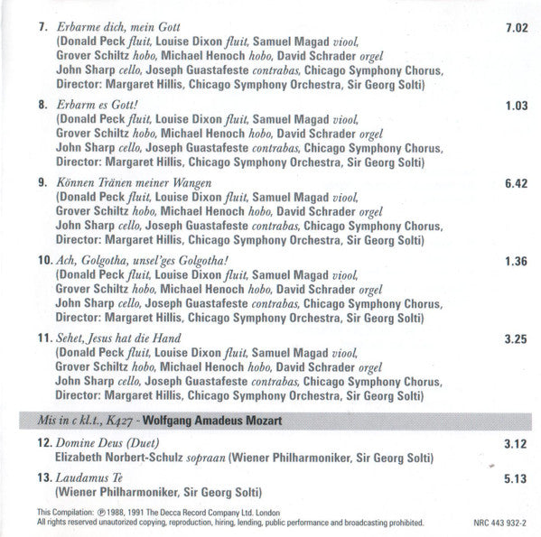 Anne Sofie Von Otter / Johann Sebastian Bach / Wolfgang Amadeus Mozart : Aria's Van Bach En Mozart (CD, Comp, RE)