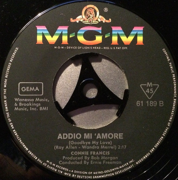 Connie Francis : Why Say Goodbye (7", Single, Mono)