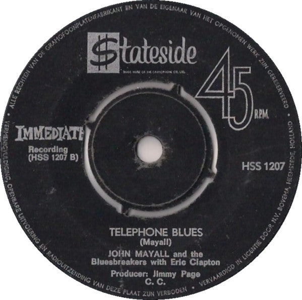 John Mayall And The Bluesbreakers* : I'm Your Witchdoctor (7", Single)