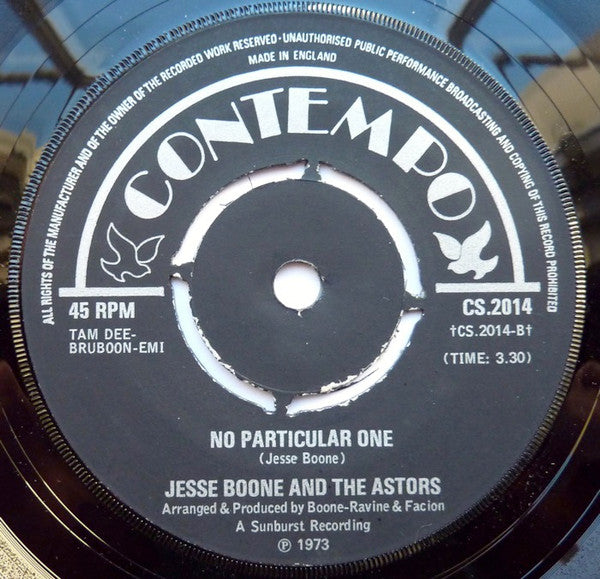 Roshell Anderson / Jesse Boone & The Astros : Know What You're Doing When You Leave / No Particular One (7")