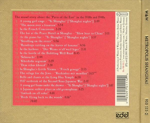 Various : Metropolis Shanghai - Showboat To China (CD, Comp)