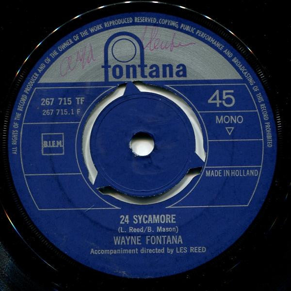 Wayne Fontana : 24 Sycamore (7", Single)