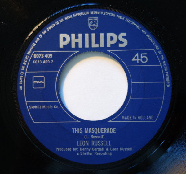 Leon Russell : Tight Rope (7", Single)