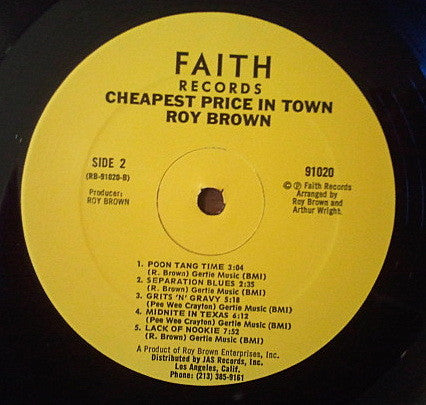 Roy Brown : Cheapest Price In Town (LP, Album)