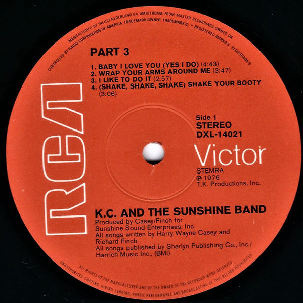 KC & The Sunshine Band : Part 3 (LP, Album, Gat)