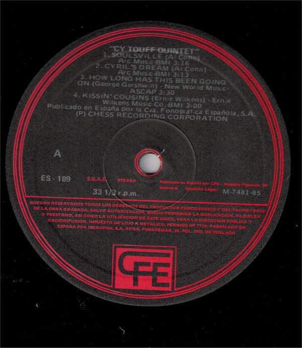 Cy Touff Quintet : Touff Assignment (LP, Album, RE)