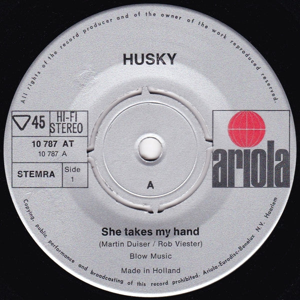 Husky (2) : She Takes My Hand (7", Single)