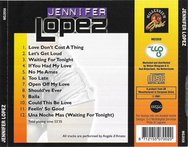 Angela D'Amato : Jennifer Lopez - Let's Get Loud (CD, Album)