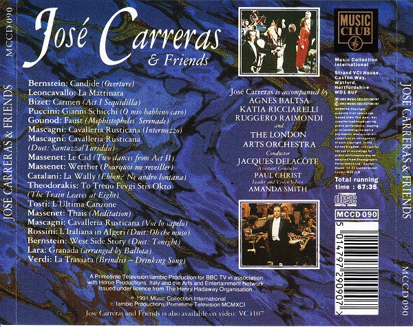 José Carreras : Operatic Arias, Duets & Popular Songs (CD, RE)