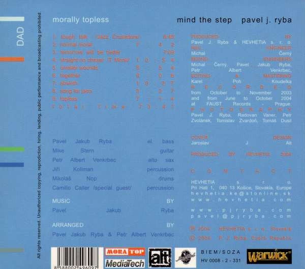 Mind The Step (2), Pavel Ryba : Morally Topless (CD, Album)