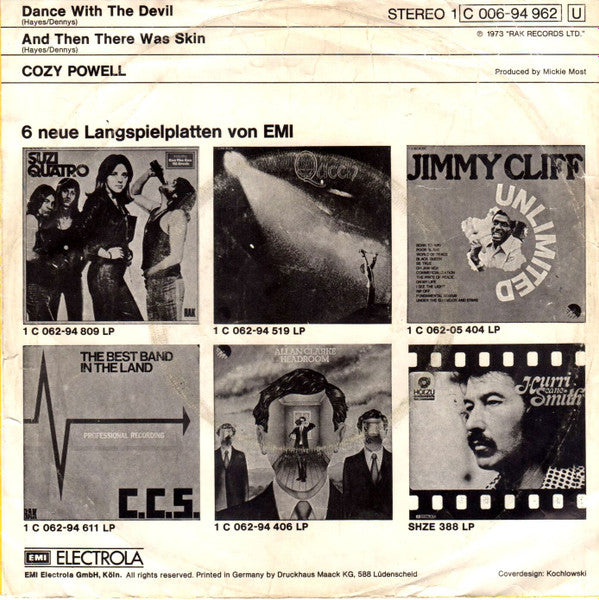 Cozy Powell : Dance With The Devil (7", Single)