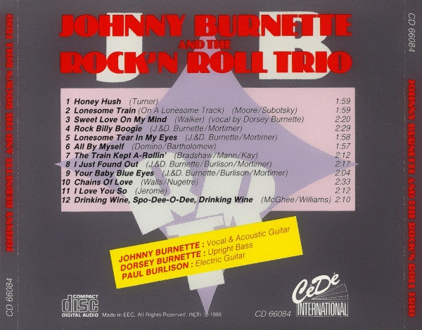 The Johnny Burnette Trio : Johnny Burnette And The Rock'n Roll Trio (CD, Album)