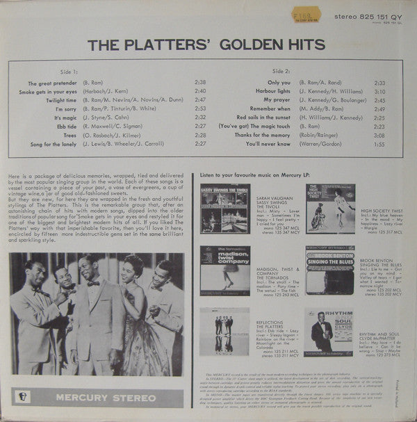 The Platters : The Platters' Golden Hits (LP, Comp, Promo)