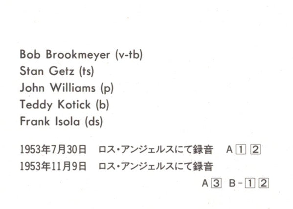 Stan Getz Quintet : Interpretations By The Stan Getz Quintet, # 3 (LP, RE)