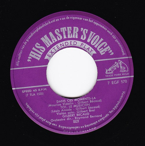 Gilbert Bécaud : Et Maintenant (7", EP)