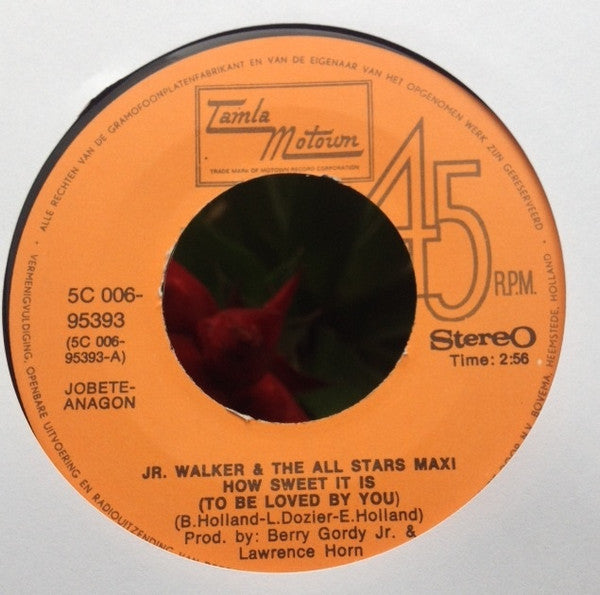 Junior Walker & The All Stars : How Sweet It Is (To Be Loved By You) / (I'm A) Roadrunner / Shotgun (7", EP)
