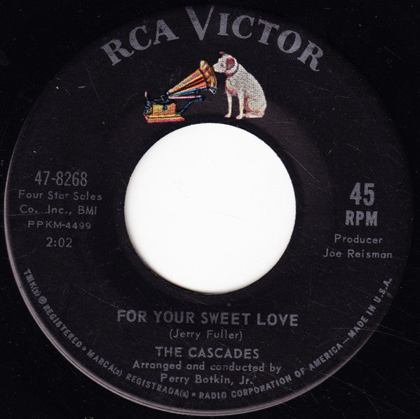 The Cascades (2) : For Your Sweet Love / Jeannie (7", Single)