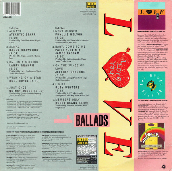 Various : Love Ballads 1 (LP, Comp)