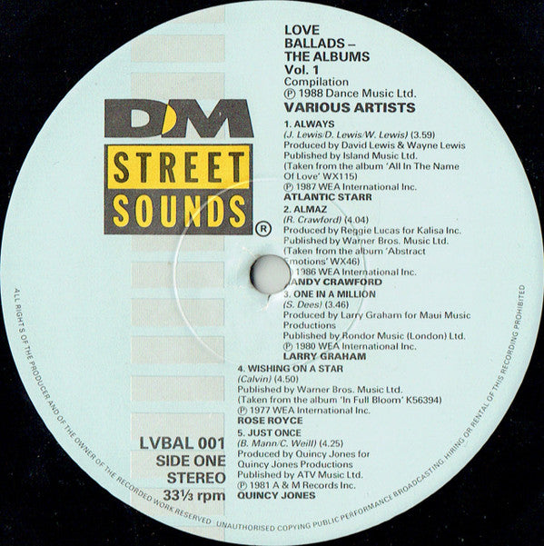 Various : Love Ballads 1 (LP, Comp)