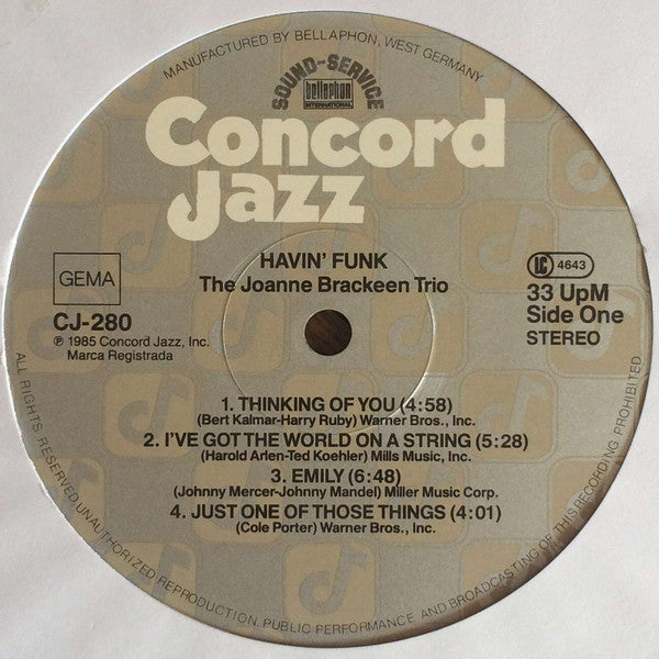 The Joanne Brackeen Trio : Havin' Fun (LP, Album, Dig)