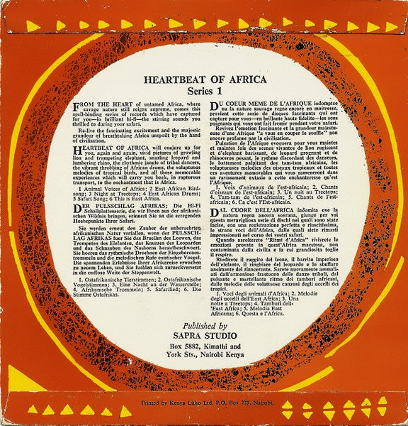 No Artist : Heartbeat Of Africa Series 1 - East African Birdsong (7", Mono, Yel)
