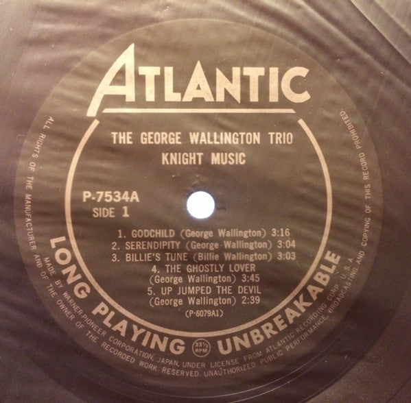 George Wallington : Knight Music: George Wallington Plays 5 Originals And 6 Standards (LP, Album, Mono, RE)