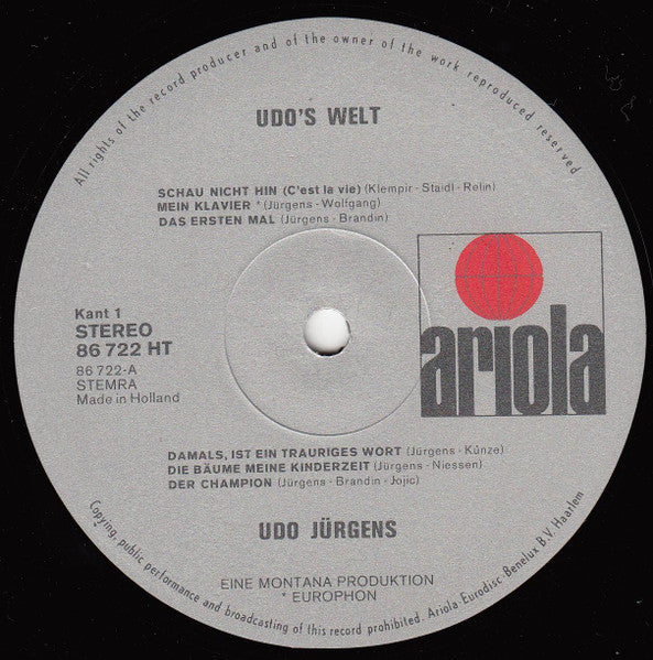 Udo Jürgens : Udo's Welt (LP, Comp)