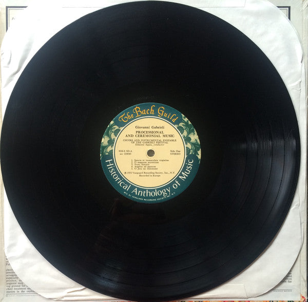 Giovanni Gabrieli, Choir And Brass Ensemble Of The Gabrieli Festival, Edmond Appia : Processional & Ceremonial Music (LP, Album, RE)