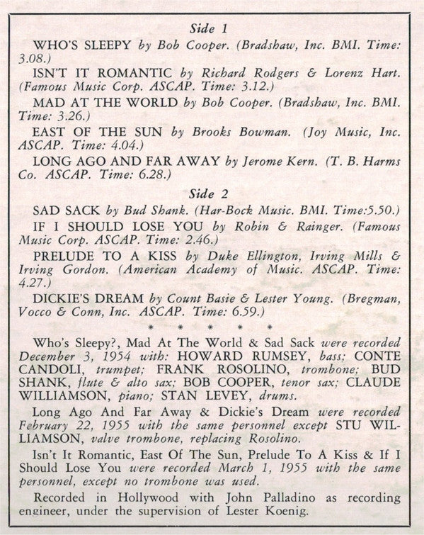 Howard Rumsey's Lighthouse All-Stars : Vol. 6 (LP, Album)
