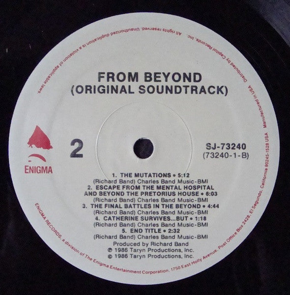 Richard Band : H.P. Lovecraft's From Beyond (Original Motion Picture Soundtrack) (LP, Album)