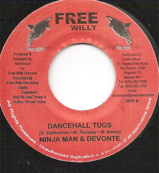 Ninjaman & Devonte / Sean Reid : Dancehall Tugs / Klampute' Riddim (7")