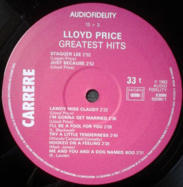 Lloyd Price : Greatest Hits (LP, Comp)