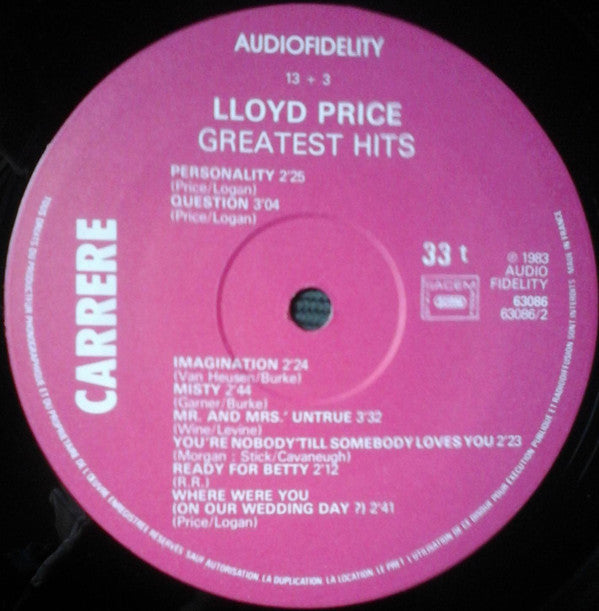 Lloyd Price : Greatest Hits (LP, Comp)