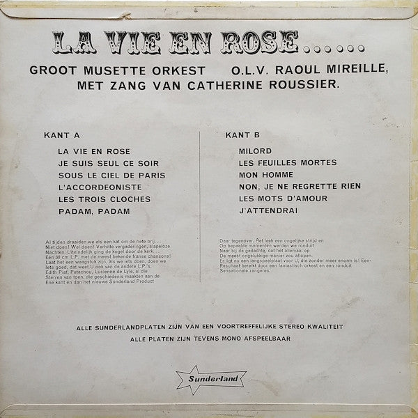 Catharine Roussier : La Vie en Rose (LP, Album, Mono)