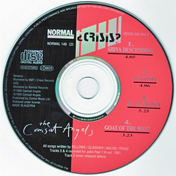 The Comsat Angels : Shiva Descending (CD, Maxi)