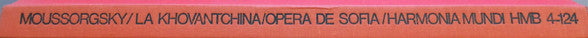 Modest Mussorgsky : La Khovantchina - Opera de Sofia (4xLP, Box)