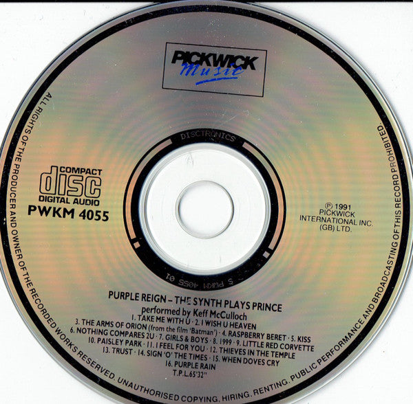 Keff McCulloch : Purple Reign - The Synth Plays Prince (CD, Album)