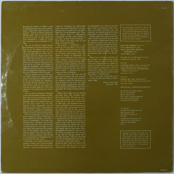 Dexter Gordon Quartet : It's You Or No One (LP, Album)