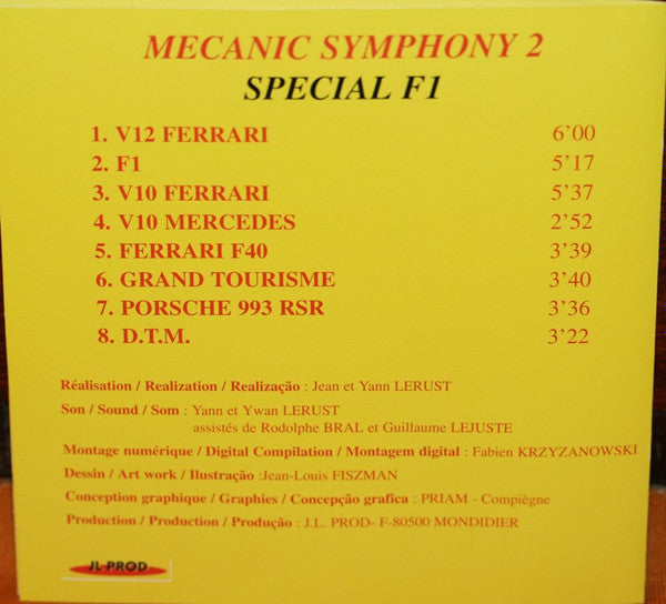 No Artist : Mecanic Symphony 2 Special F1 (CD, Album)