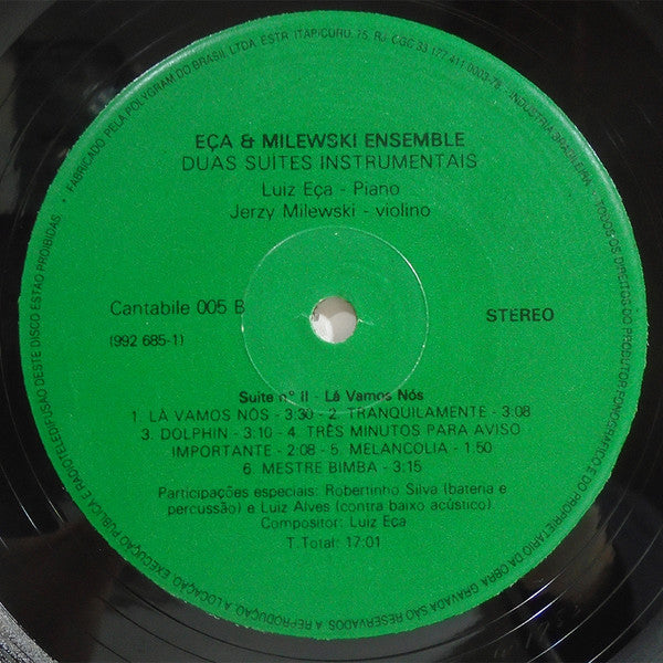 Luiz Eça & Jerzy Milewski : Ensemble, Duas Suítes Instrumentais De Luiz Eça (LP, Album)